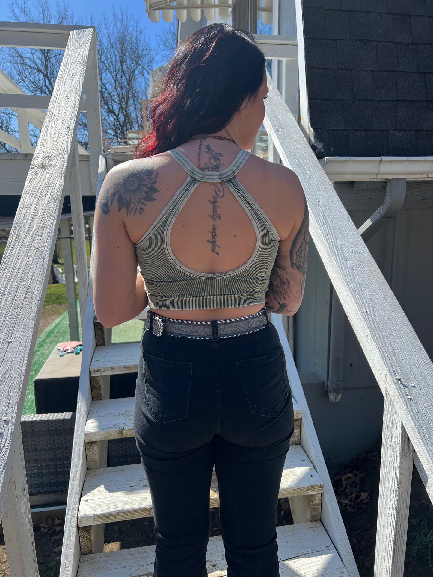 Washed Seamless Snap Crop Green